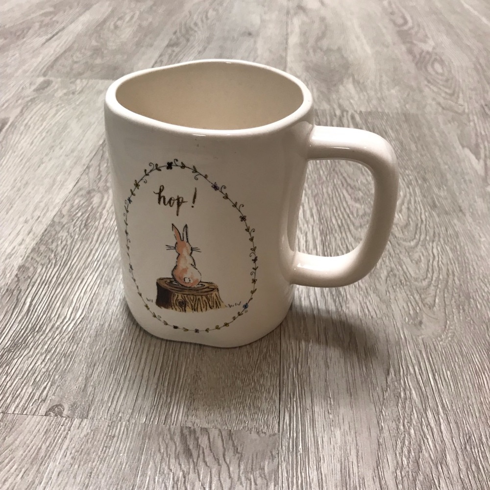 Rae Dunn Hop bunny rabbit coffee tea cup mug